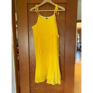 Flirty Yellow Spaghetti Strap Dress